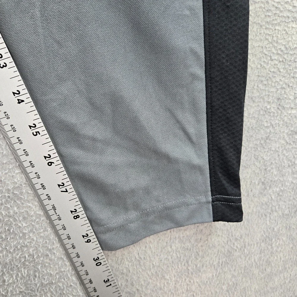 Under Armour Men Activewear Track Pants 2XL‎ Gray Colorblock Fitted Drawstring